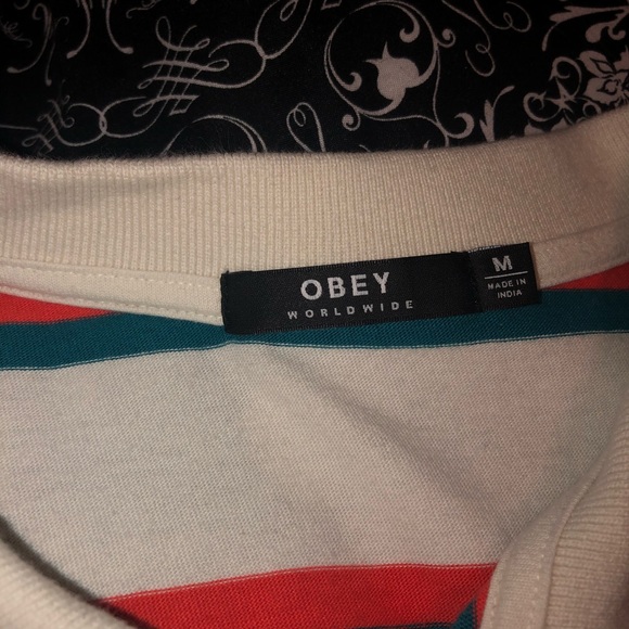 Obey Striped Button-Up Long-Sleeve 🏖 - Picture 3 of 3